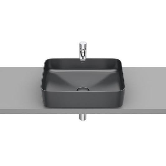 INSPIRA Lavoar baie pe blat, antracit  Square 50x37 cm