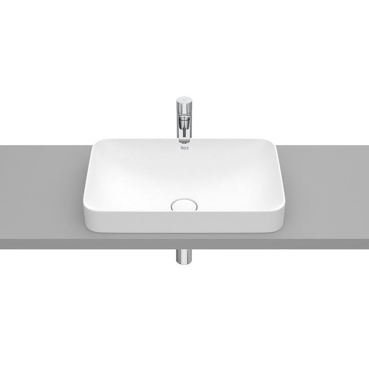 INSPIRA Lavoar baie incastrat, alb mat  Square 55x37 cm