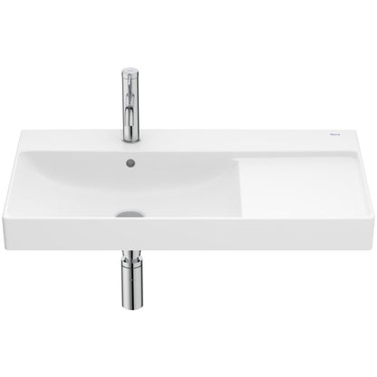 Ona Lavoar baie suspendat  80x46 cm, polita dreapta, alb mat