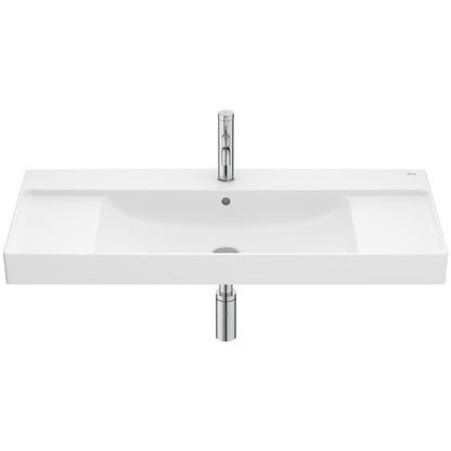 Ona Chiuveta baie suspendata  100x46 cm, polite laterale, alb mat