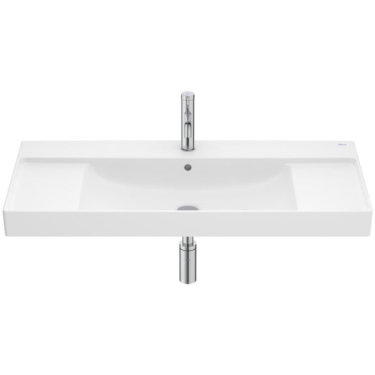 Ona Chiuveta baie suspendata  100x46 cm, polite laterale, alb mat