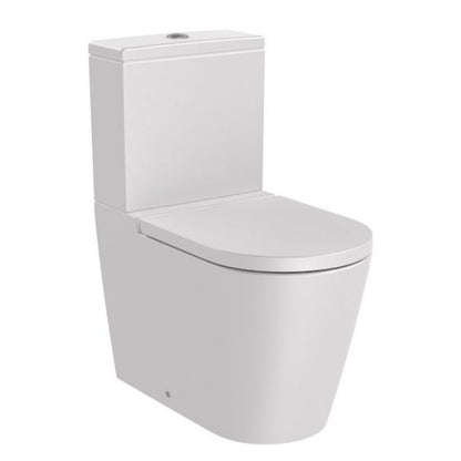 INSPIRA Vas WC pe pardoseala  Round Rimless 37x65 cm evacuare orizontala sau verticala, lipit de perete, alb (pearl)