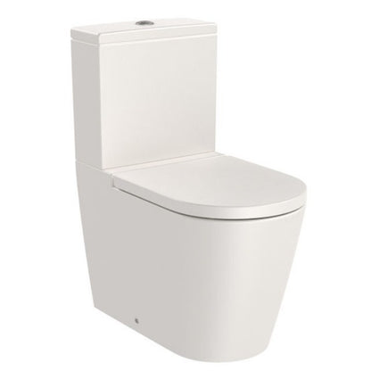 INSPIRA Vas WC pe pardoseala  Round Rimless 37x65 cm evacuare orizontala sau verticala, lipit de perete, bej