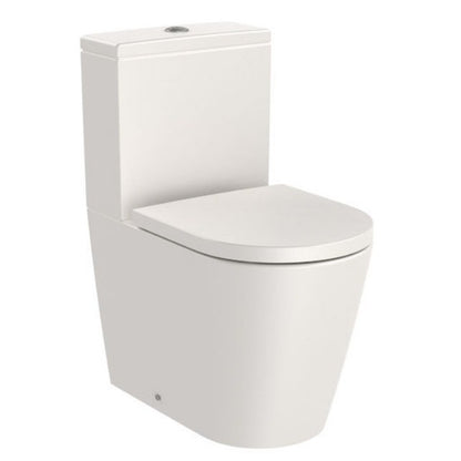 INSPIRA Vas WC pe pardoseala  Round Compact Rimless 37x60 cm evacuare orizontala sau verticala, lipit de perete, bej