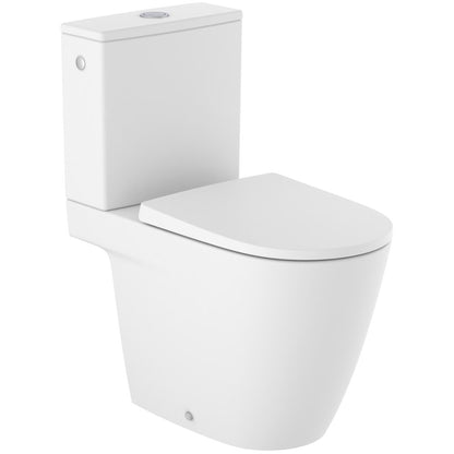 Ona Vas WC pe pardoseala  Rimless 37x68 cm evacuare orizontala, lipit de perete, alb mat