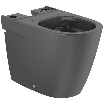 Ona Vas WC pe pardoseala  Rimless 37x60 cm evacuare orizontala sau verticala, lipit de perete, negru mat