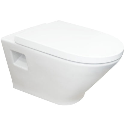 Vas WC suspendat The Gap Round Rimless 36x54 cm evacuare orizontala