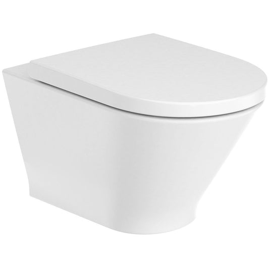 Vas WC suspendat The Gap Rimless 36x54 cm evacuare orizontala