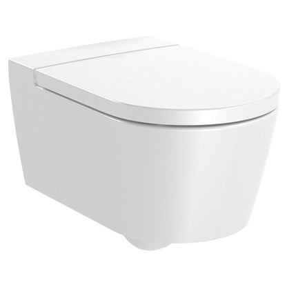 INSPIRA Vas WC suspendat  Round Rimless 37x56 cm evacuare orizontala