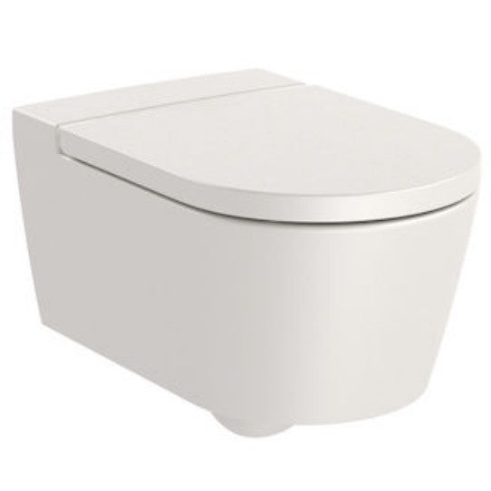 INSPIRA Vas WC suspendat  Round Rimless 37x56 cm evacuare orizontala, bej