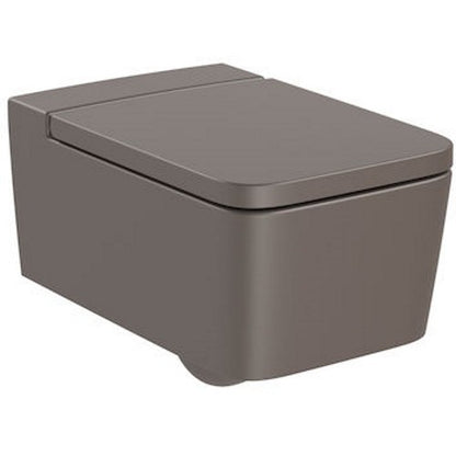 INSPIRA Vas WC suspendat  Square Rimless 37x56 cm evacuare orizontala, maro (coffee)