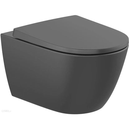 Ona Vas WC suspendat  Rimless 36x53 cm evacuare orizontala, negru mat