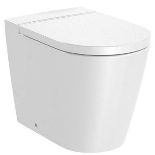 INSPIRA Vas WC pe pardoseala  Round Rimless 37x56 cm evacuare orizontala sau verticala, alb