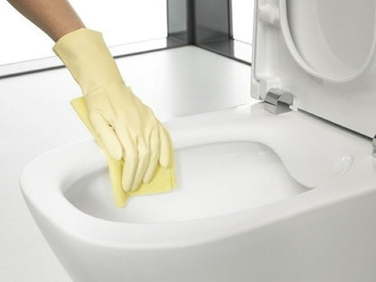 Vas WC pe pardoseala The Gap Rimless 34x54 cm evacuare orizontala sau verticala, lipit de perete