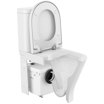 Set Vas WC pe pardoseala cu rezervor aparent si capac soft close The Gap D-Trit Rimless 36x64 cm evacuare orizontala