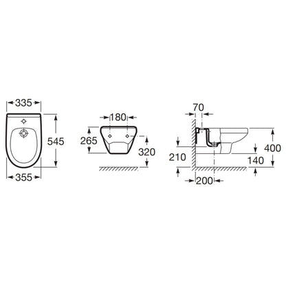 Victoria  Bideu suspendat 35x54 cm