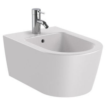 INSPIRA  Round Bideu suspendat, 37x56 cm, alb (pearl)