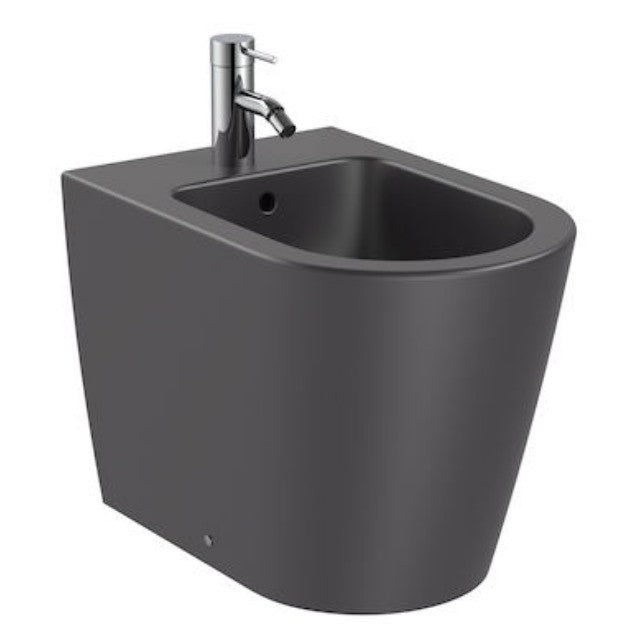 INSPIRA  Round Bideu pe pardoseala, lipit de perete, 37x56 cm, antracit (onyx)