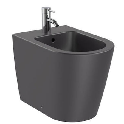 INSPIRA  Round Bideu pe pardoseala, lipit de perete, 37x56 cm, antracit (onyx)