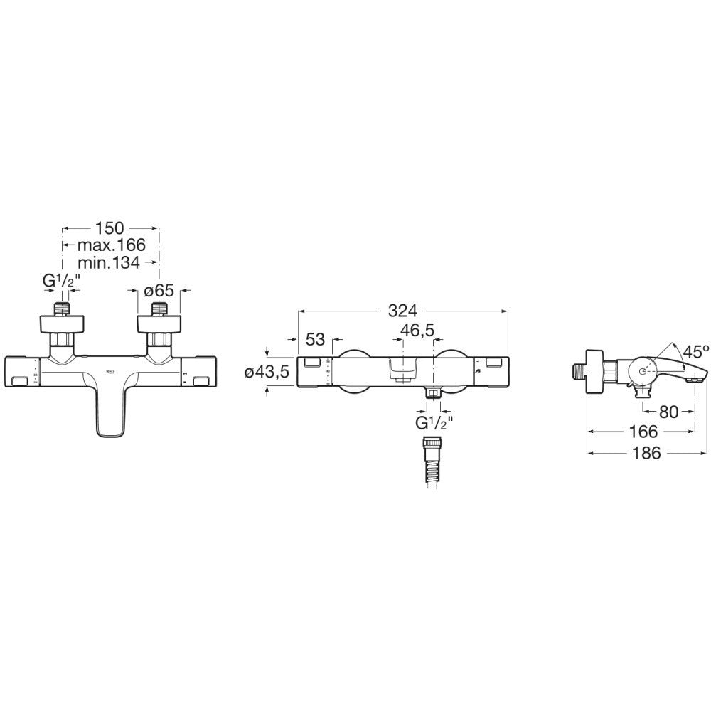 Victoria  T-500 Baterie cada dus cu termostat