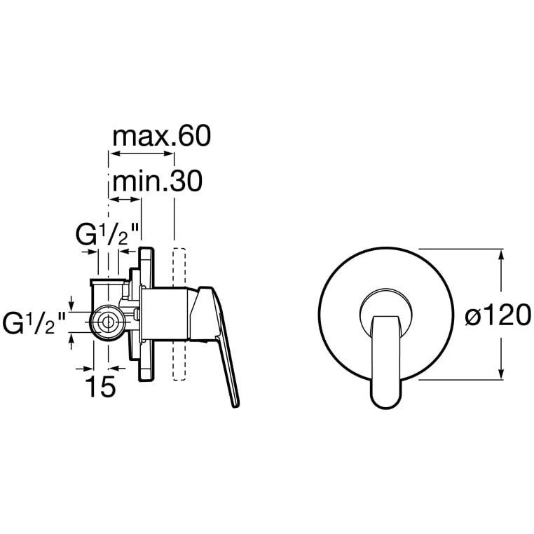 Victoria  Baterie dus monocomanda incastrata