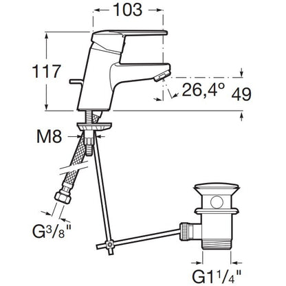 Victoria Baterie lavoar , inaltime mica