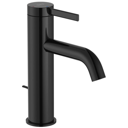 Ona Baterie lavoar neagra lucios , cu ventil H18 cm