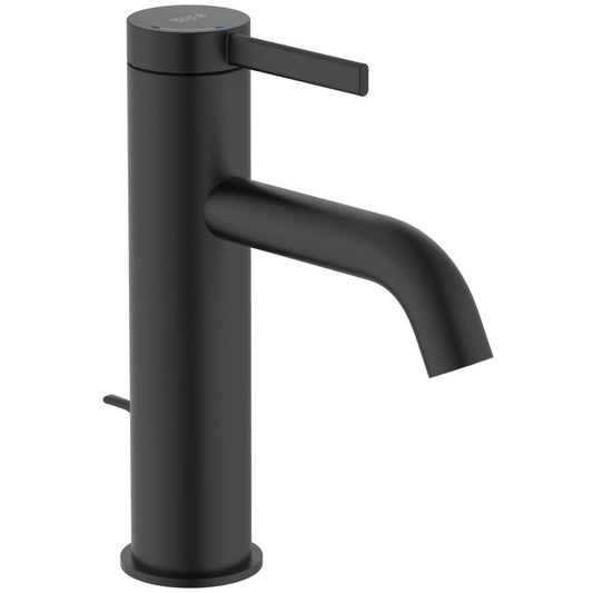 Ona Baterie lavoar neagra mat , cu ventil H18 cm