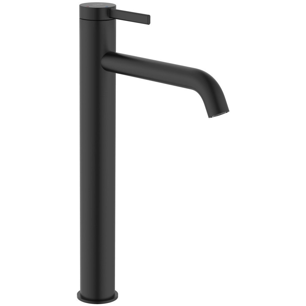 Ona Baterie lavoar pe blat neagra mat , cu ventil click-clack H32 cm