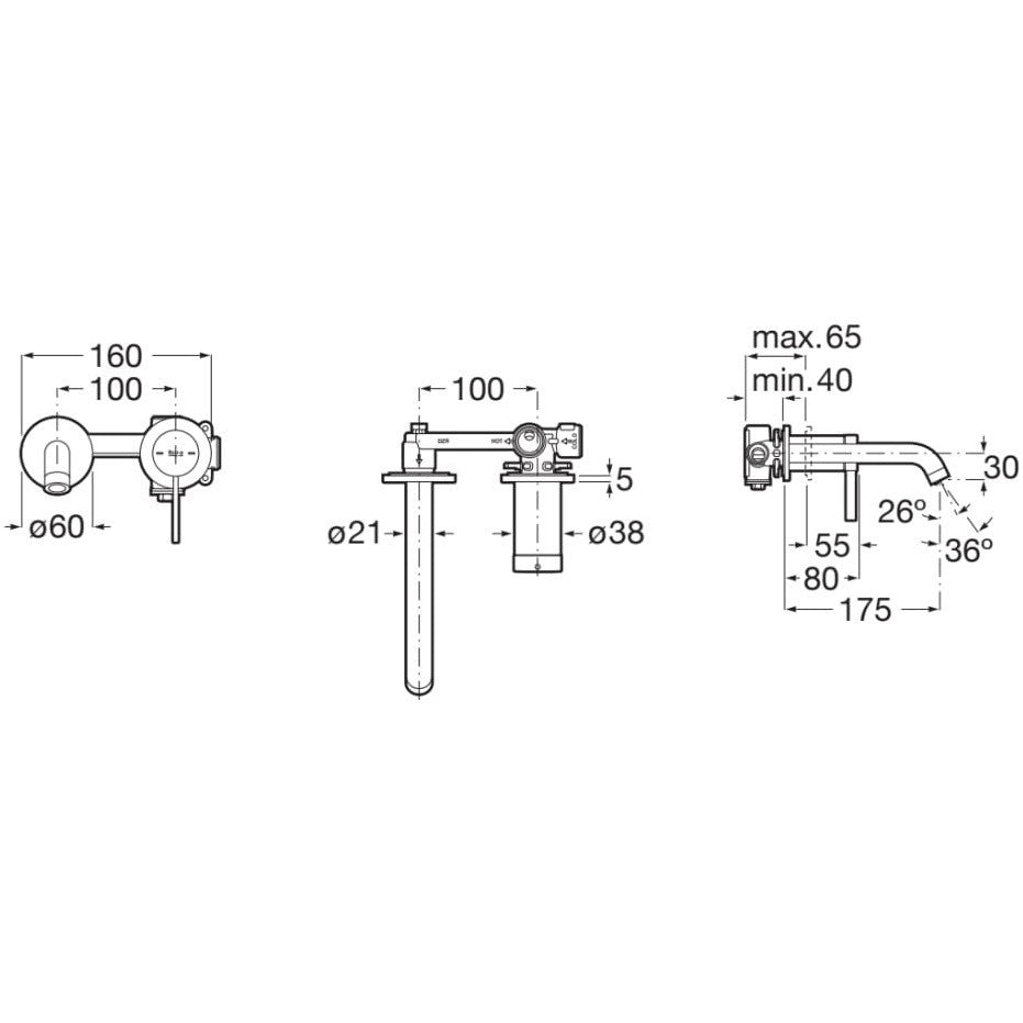 Ona Baterie chiuveta baie incastrata neagra mat
