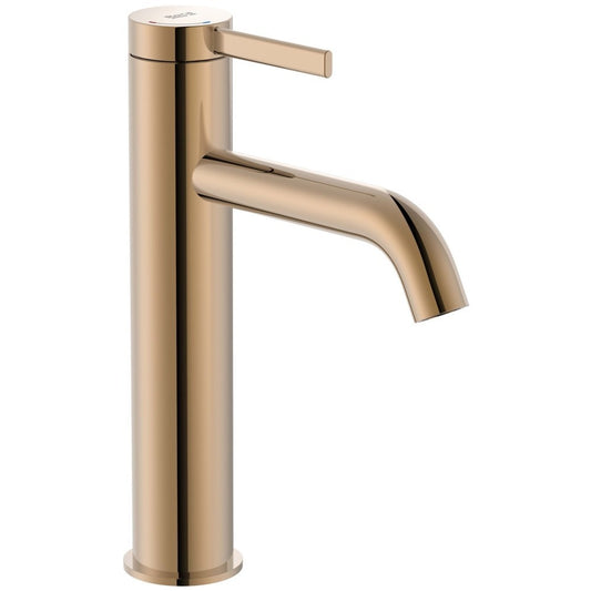 Ona Baterie lavoar pe blat aurie roze , cu ventil click-clack H21 cm