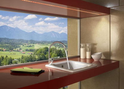 Victoria  Baterie chiuveta bucatarie monocomanda H32 cm