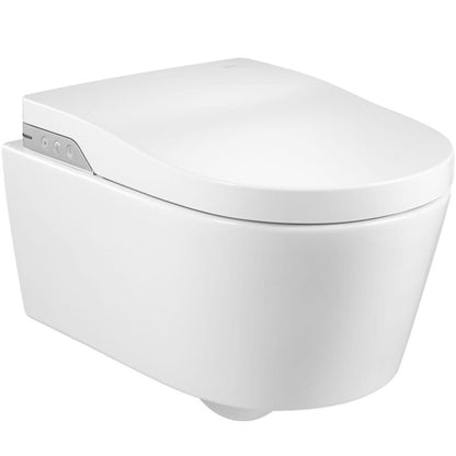 INSPIRA Set Vas WC cu bideu electronic suspendat cu capac soft close automat si telecomanda  In-Wash Rimless 39x56 cm evacuare orizontala