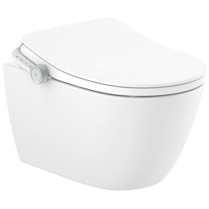 Ona Set Vas WC cu bideu electronic suspendat cu capac soft close  In-Wash Rimless 39x53 cm evacuare dubla