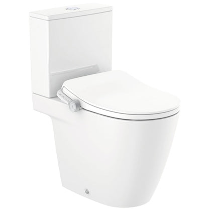 Ona Set Vas WC cu bideu electronic pe pardoseala cu capac soft close  In-Wash Rimless 39x68 cm, evacuare dubla