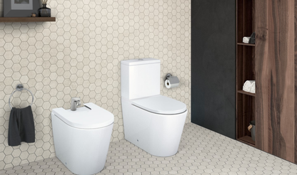 INSPIRA  Round Capac bideu soft close, alb (pearl)