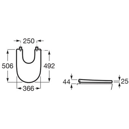 Ona  Capac bideu soft close, alb mat