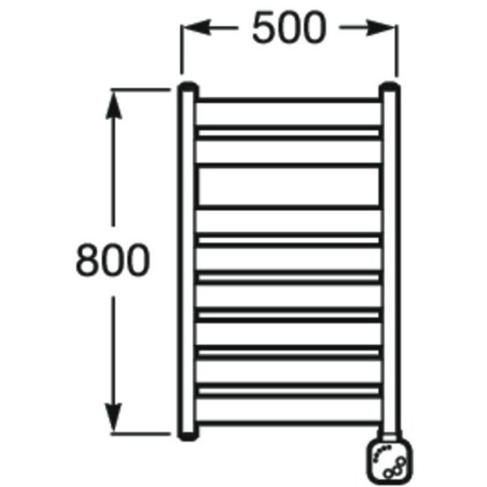 Victoria  Radiator portprosop electric 500xH800 mm, alb