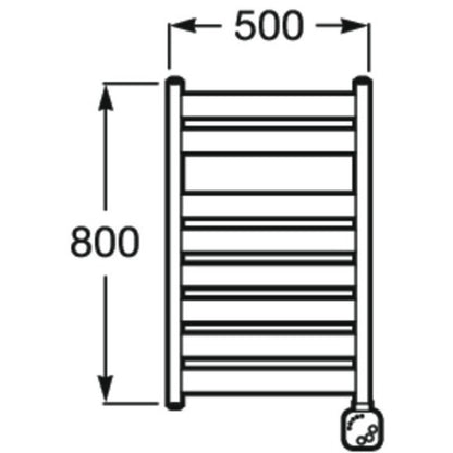 Victoria  Radiator portprosop electric 500xH800 mm, alb