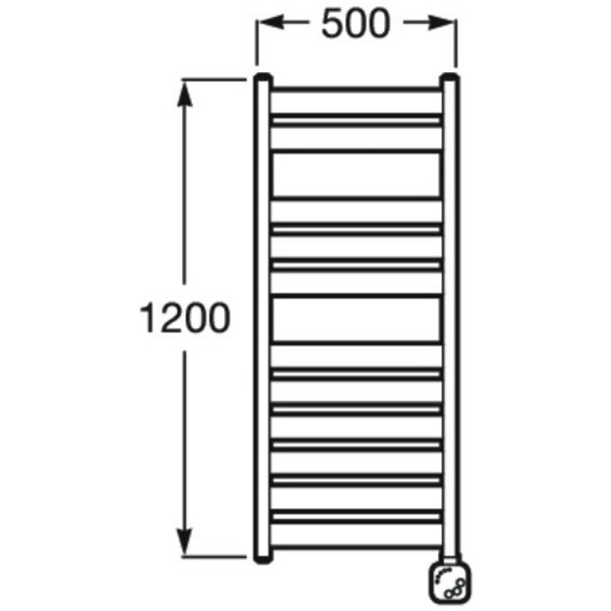 Victoria  Radiator portprosop electric 500xH1200 mm, alb