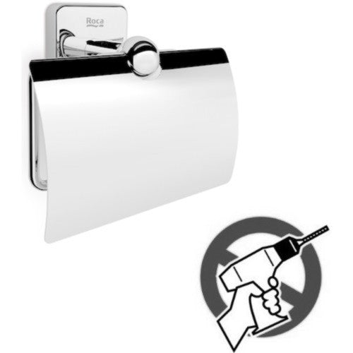 Victoria  Suport hartie igienica cu aparatoare, montaj adeziv sau cu suruburi