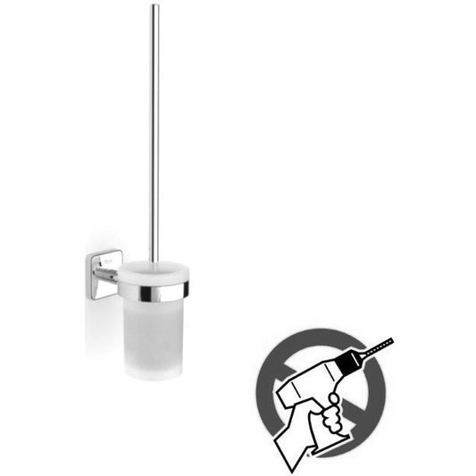 Victoria  Perie WC cu suport din sticla, montaj adeziv sau cu suruburi