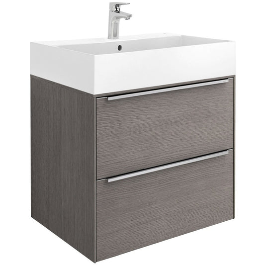 INSPIRA Set mobilier baie (masca cu 2 sertare si lavoar)  60x50xH67 cm, stejar inchis (city oak)