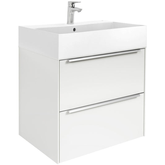 INSPIRA Set mobilier baie (masca cu 2 sertare si lavoar)  60x50xH67 cm, alb