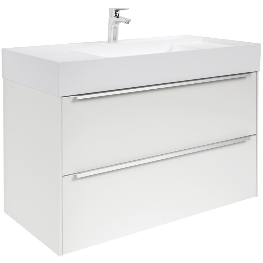 INSPIRA Set mobilier baie (masca cu 2 sertare si lavoar)  100x50xH67 cm, alb