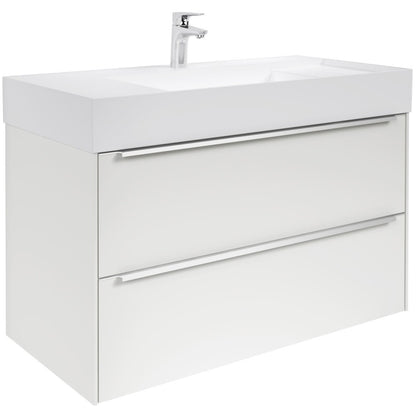 INSPIRA Set mobilier baie (masca cu 2 sertare si lavoar)  100x50xH67 cm, alb