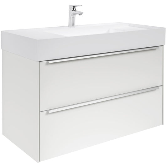 INSPIRA Set mobilier baie (masca cu 2 sertare si lavoar)  100x50xH67 cm, alb