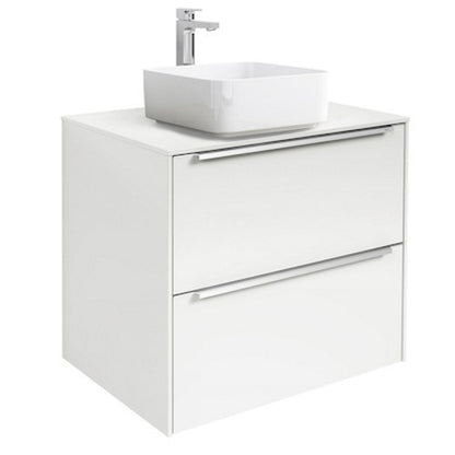 INSPIRA  Masca lavoar baie cu blat si doua sertare 60x50 cm, alb lucios