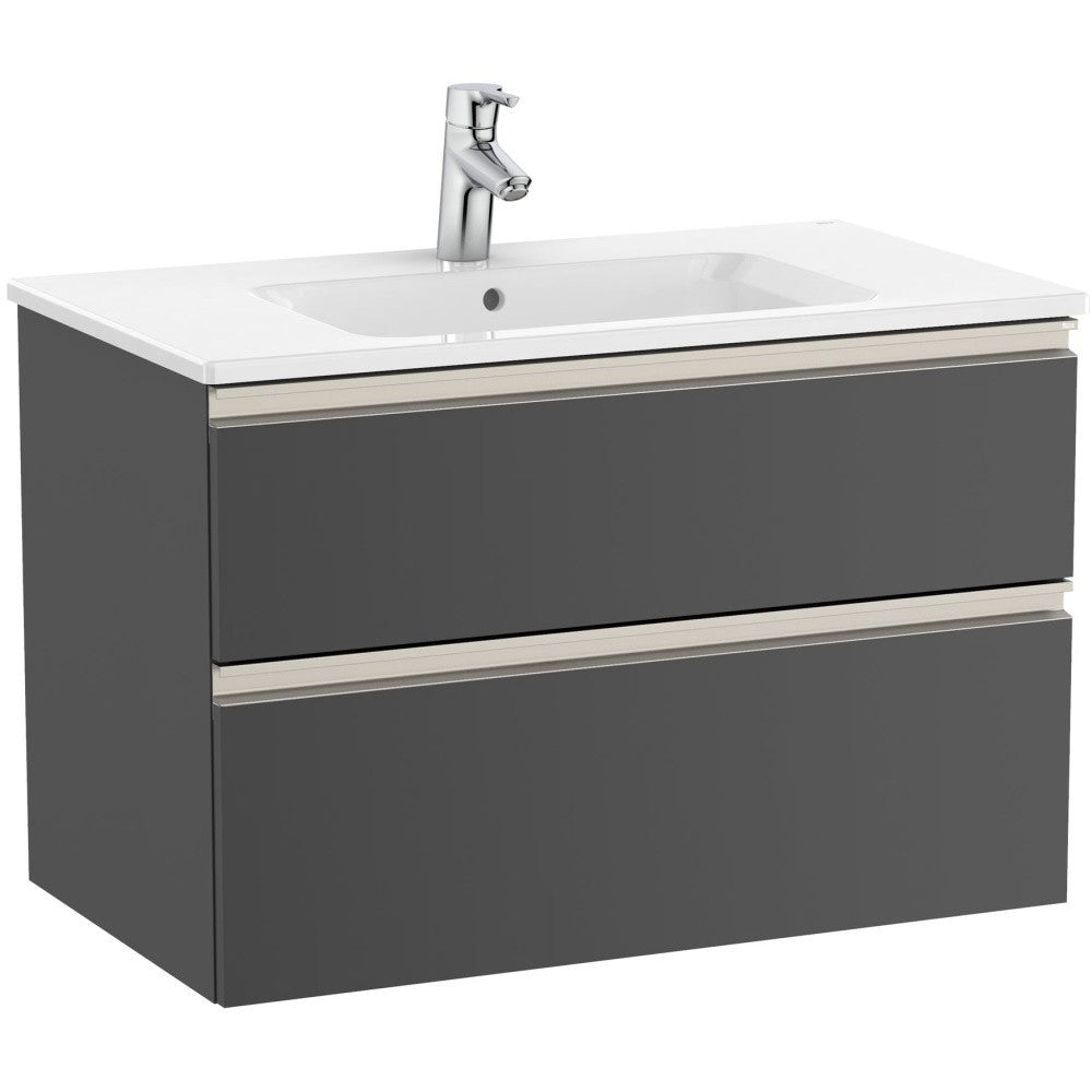 Set mobilier baie (masca si lavoar) The Gap 80x46xH54 cm, antracit