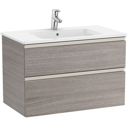 Set mobilier baie (masca si lavoar) The Gap 80x46xH54 cm, stejar inchis (city oak)